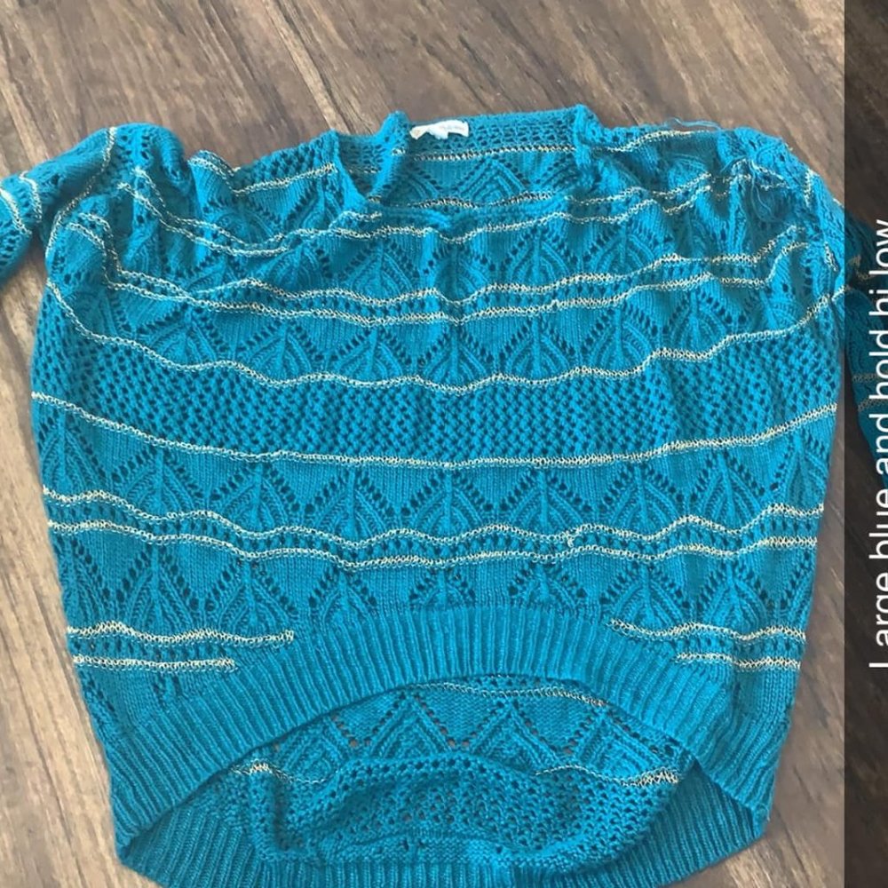 Hi low knit top